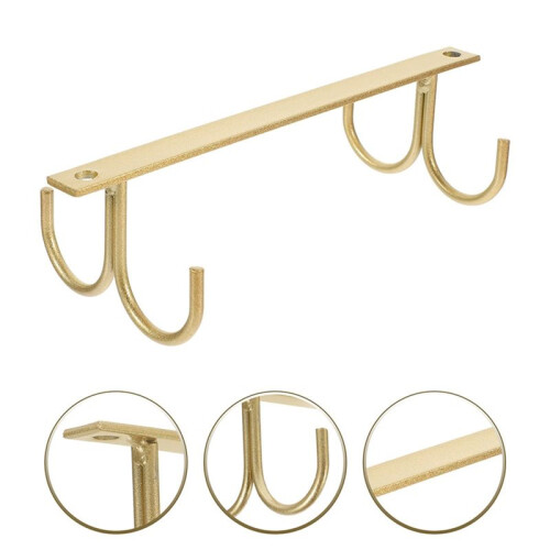 Coffee Mug Hanger Rack 2pcs with 4 Hooks, Under Cabinet Space-Saving Organizer for Kitchen
