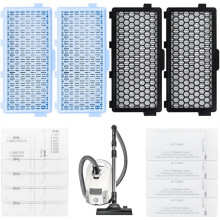 Zestaw 4 Filtrów C3 do Odkurzaczy do Compact C1 i C2, Complete C2 i C3, S8340, Filtr Active Air Clean 50 do S4000