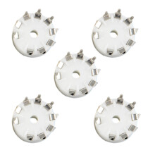 Set of 5 Ceramic 9 Pin B9A PCB Mount Tube Sockets for 12AX7 12AT7 Heat‑Resistant Audio Amp