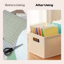 36 PCS Paper Organizer,8.5 X 11 Paper Storage, Plastic Folders with 10 PCS Sticky Index Tabs, Organizer Holds Printer