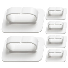 24Pcs White Adhesive Key Hooks Strong Self Stick Wall Hooks for Home