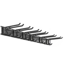 Organisateur Mural pour Outils de Garage, Système de Rangement Robuste avec 6 Crochets Réglables pour Pelles, Outils et Encore