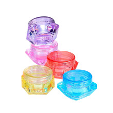 5Pcs Small Travel Bottle Set Diamond Cosmetic Jars Assorted Colors