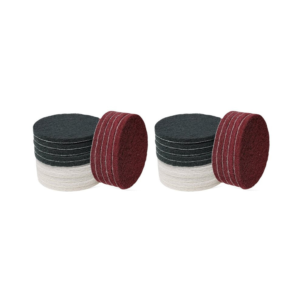 30 Pcs 5 Inch Hoop And Loop Multipurpose Scrubber Scouring Pads - Flocking Scuff Pads, Conditioning Discs Polishing Pads 4712984107809