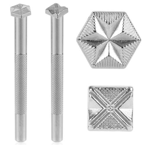 2 Pcs Leather Stamping Tools, Professional Crafting Stamps for Leather Working 1