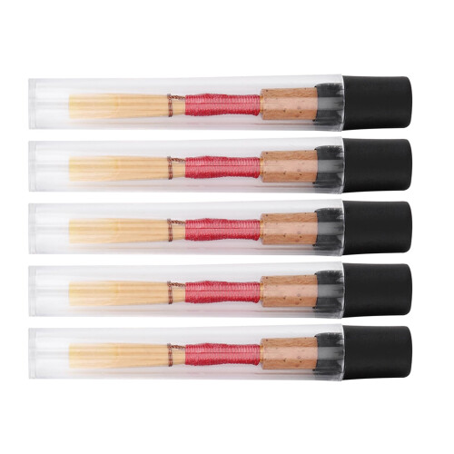 5 Pack Medium Strength Oboe Reeds for Beginners, Durable Bamboo, Ready to Play, Consistent Tone 1