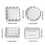 Round Floral Edges Cookie Press Molds Set Japanese Style Baking 3