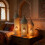 White Iron Hollow Out Candle Holder Moroccans Pattern Eid-S 5