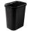 2Pcs Black Plastic Trash Can Simple Durable Waste Bin for Home Office 1