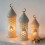 White Iron Hollow Out Candle Holder Moroccans Pattern Eid-S 6