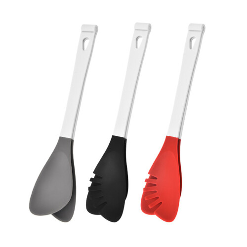 Multipurpose Kitchen Silicone Tongs Great For Noodles-Black 1