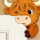 Creative High Land Cow Peeking Wall Decoration Adhesive-2 A 5