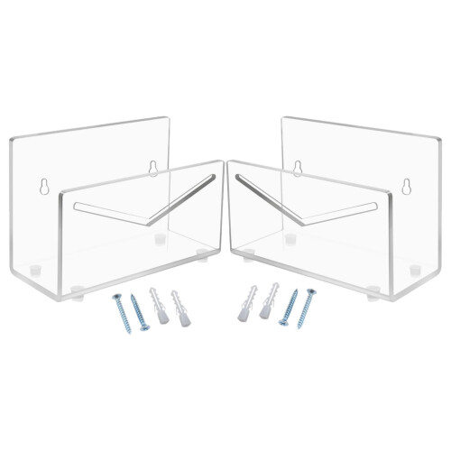 2 pcs clear acrylic wall or desktop mail holder for office use