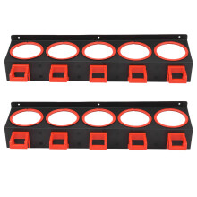 2X Spray Bottle Storage Rack Abrasive Material Hanging Rail Car Beauty Shop Accessory Display