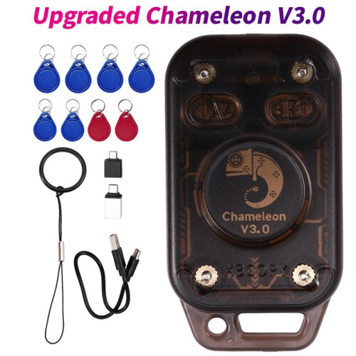 Chameleon V3.0 RFID  Chip Reader Emulator + 4XUID/CUID Schlüsselanhänger 1