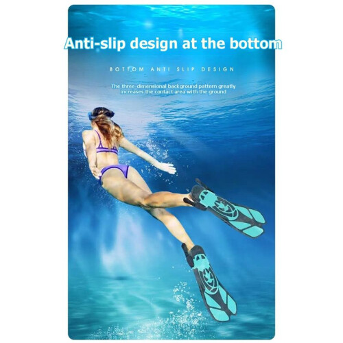 Palmes de Natation de  avec Boucles Réglables et Talon Ouvert, Taille S/M 1