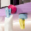 Space Saving Revolving Plastic Hook Effortlessly-rose pink 5
