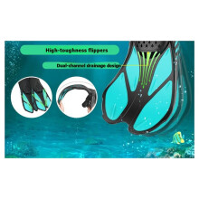 Aletas de Snorkel con Hebillas Ajustables y Talón Abierto para Natación, Viajes, Tallas S/M
