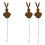 Retros Rusty Iron Bunnies Planter Stake Rabbit Shape-1pcs 3