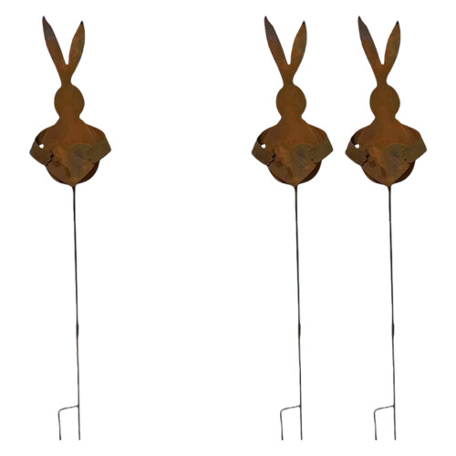 Art résistant de silhouettes de lapin de fer aux-2 pièces 2