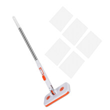 Easy to Change Cloth Floor Mop Stainless Steel-Mop and 5 cloths