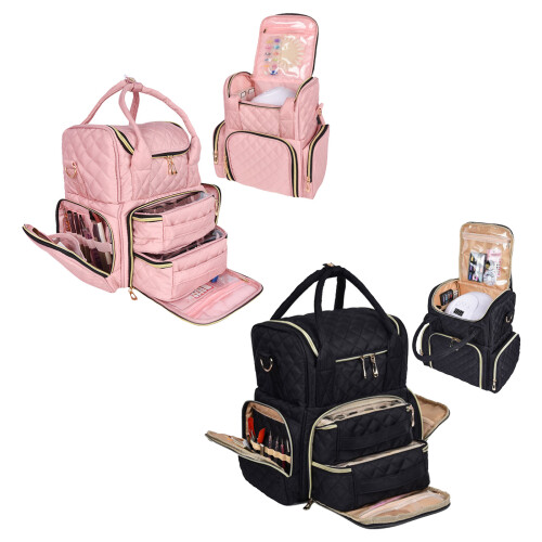 Sac de transport professionnel pour technicien d'ongles,-Noir 2