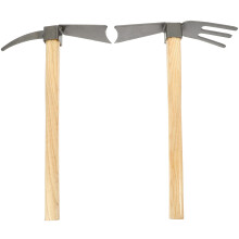 2Pcs Portable Steel Hand Hoe for Gardening Durable Wood Handle