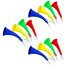 Paquet en vrac de 12 cornes soufflantes en plastique assorties,