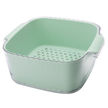 Set Bacinella Scolapiatti In Plastica Doppio Strato Per Verdure Frutta