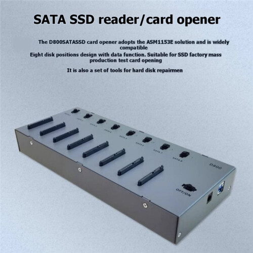 SSD-Batchkaartopener  Naar USB 3.0 Solid-State Drive Socket 8-Bay Testarmatuur voor Massaproductie US-Stekker 2