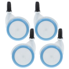 4Pz Set Ruote Per Camminatore Materiale Plastica E Gomma Colorato