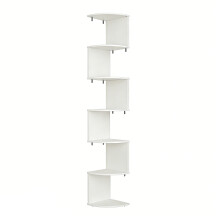 Adaptable 5 Shelf Corner Solution For Maximizing Space In-White