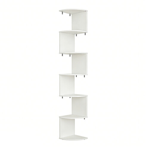 Adaptable 5 Shelf Corner Solution For Maximizing Space In-White