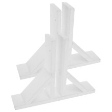 2St Houten Hek Basis Wit Duurzaam Veilig Tuinhek Accessoires