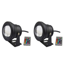 2 unidades lâmpada LED 10 W subaquática para piscina com 7 cores RGB