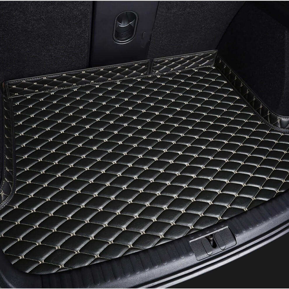 Trunk Liner And Cargo Mat For Vw Beetle, Custom Fit For 20082011, Waterproof Leather, Black/Beige 9771547501558