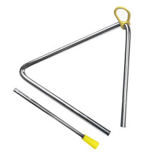 6 Inch Triangle Instrument Metal Percussion Triangle with Beater and Case for Classroom Music