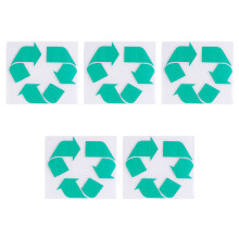 5 Unidades De Etiquetas Recicláveis Autoadesivas Para Lixeiras Verde