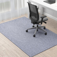 Office Desk Chair Mat for Hardwood Floors, NonSlip Floor Protector, Blue, 90x90cm