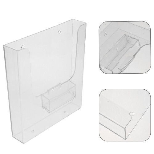 Transparent Acrylic Wall Rack Holder for Magazines and Papers 2