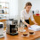 Ensemble à café en verre flexible avec plats et support-C 5