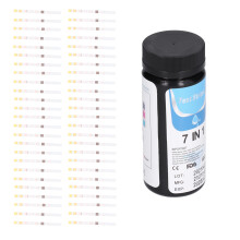 50 stuks 7-in-1 waterkwaliteitstestpapier, multifunctionele pH-teststrips voor zwembad en aquarium