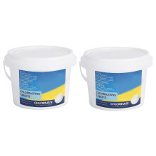 Compresse effervescenti clorate per piscine, sterilizzazione a lunga durata, disinfezione antialghe, ideali per vasche e spa.