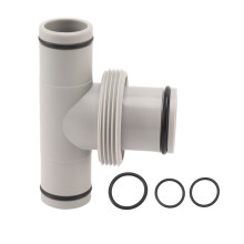 Pool Hose Adapter T Shape Threaded Pump Connector 1.5in to 1.25in Connection Hose Plunger for Pool Maintenance