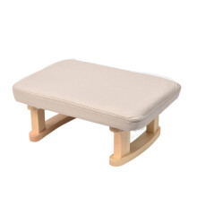 Small Ottoman Foot Rest Footstool for Sofa and Under Desk, Black, 1 Pack