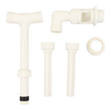 Pool Fountain Spray PVC Adjustable Dual Head Pond Accessories with Internal Screw Thread G1 1/2 to G2 Adapter