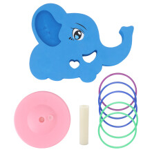 EVA Swim Floating Board with Throwing Rings Elephant Shape Swimming Aid Board Water Playing Toy