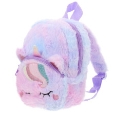 Lila Mini Plüschrucksack Einhorn Stil Niedlich Für Mädchen