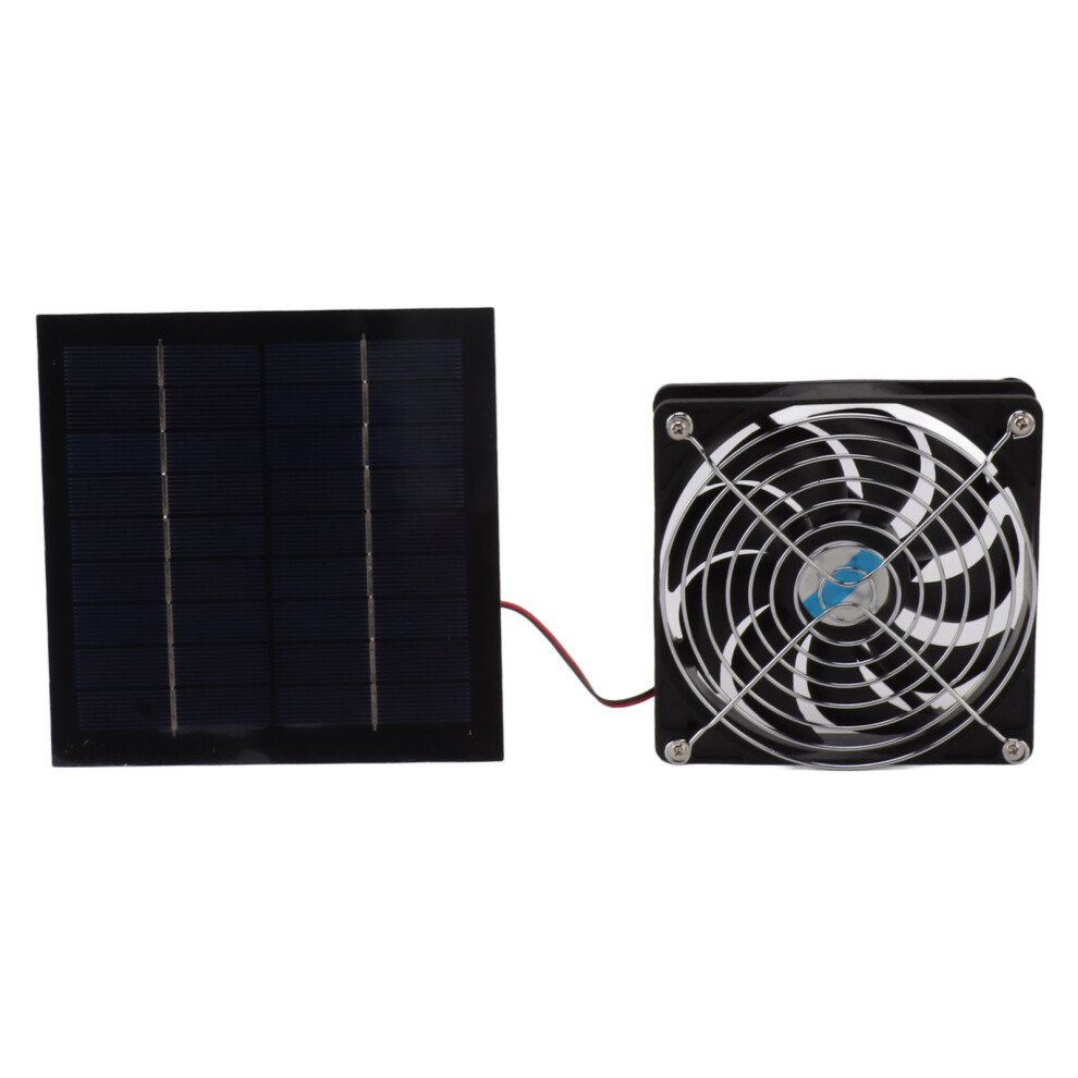 20W Solar Powered Exhaust Fan Powerful 12Cm Fan Portable Solar Panel Fan Kit For Rv Greenhouse Pet House 3657158311945