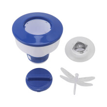 Schwimmender Mini-Chemikalienspender, verstellbar, Kunststoff, 600 mAh, schwimmender Chlorspender für Spa, Whirlpool, kleine Pools, Libellenlampe